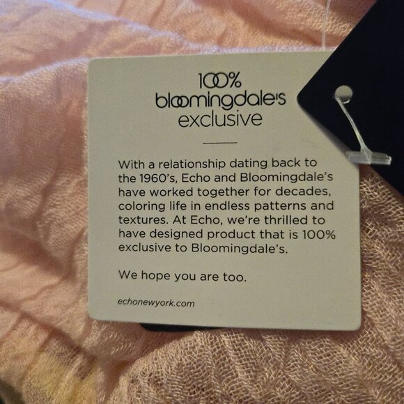 Echo New York Bloomingdales Exclusive Pink Scarf With Multicolor Pom-Pom Trim - Picture 5 of 9
